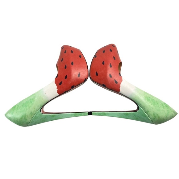 TAYLOR SAYS Retro Watermelon Platform Stiletto Jubilee Size 10 - Picture 3 of 9